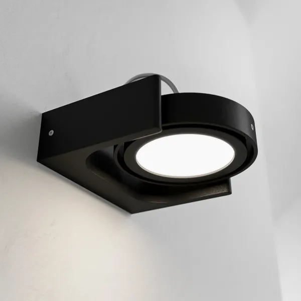 Big A01 - - LED Vegglampe med tilt, matt sort