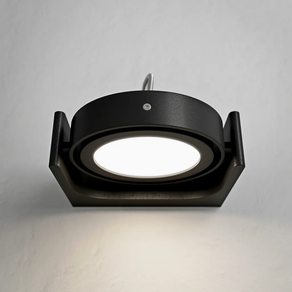 Big A01 - - LED Vegglampe med tilt, matt sort