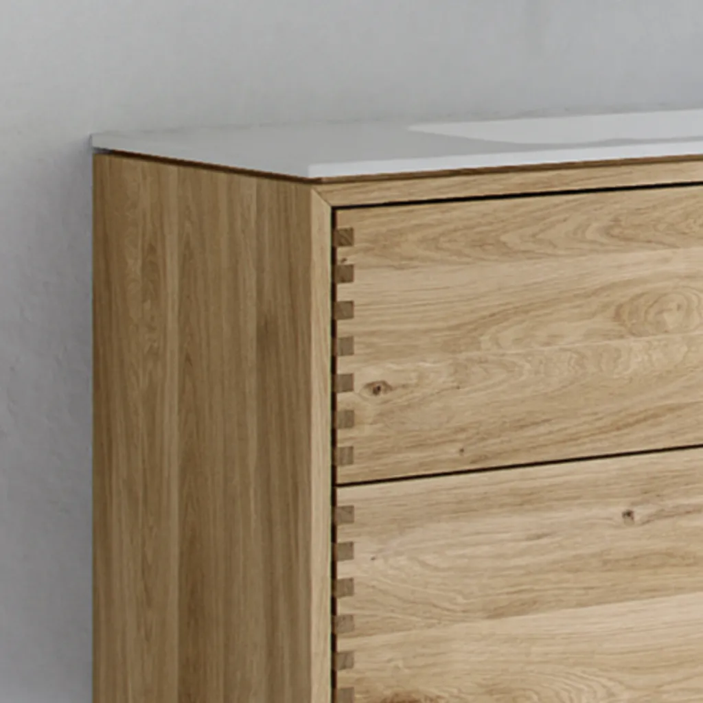 CPH Tapwork Soho 160R - Snekkermøbler i Natural Oak inkl. Mathvid SolidTec vask