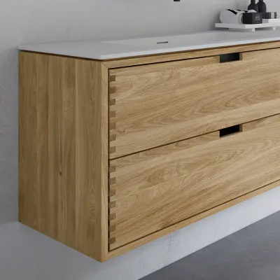 CPH Tapwork Soho 180L - Snekkermøbler i Natural Oak inkl. Mathvid SolidTec vask