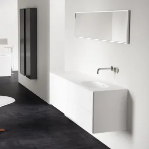 Block Soft 180R - Baderomsmøbel 180x46 cm, Mathvid m/SolidTec® vask til høyre