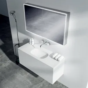 Block Soft 120 - Baderomsmøbel 120x46 cm, Mathvid m/ SolidTec® vask