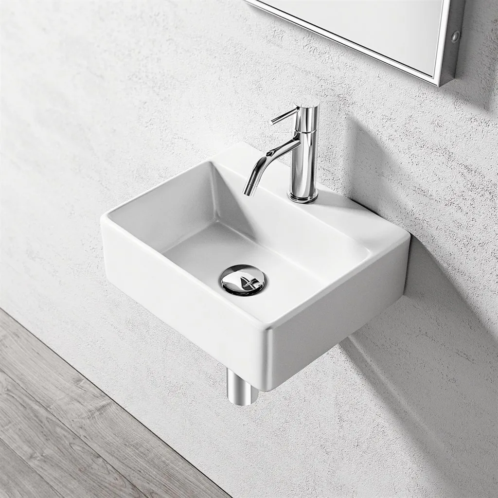 Square Code 335 - 34x29 Hvitt porcelæn