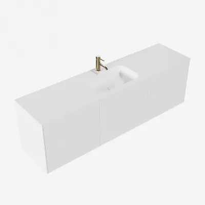 Pulcher Mood 180 Soft - Baderomsmøbel 180x46 cm, Mathvid m/ SolidTec® vask