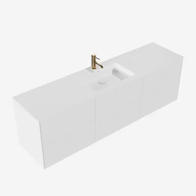 Pulcher Mood 180 Soho - Baderomsmøbel 180x46 cm, Mathvid m/ SolidTec® vask